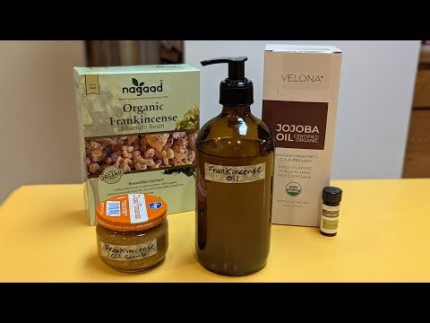 DIY Frankincense Infused Oil and Scrub for pain relief and more