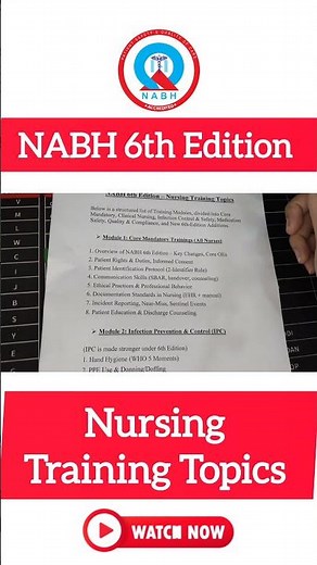 Complete Nursing Training Modules Explained | NABH 6th Edition