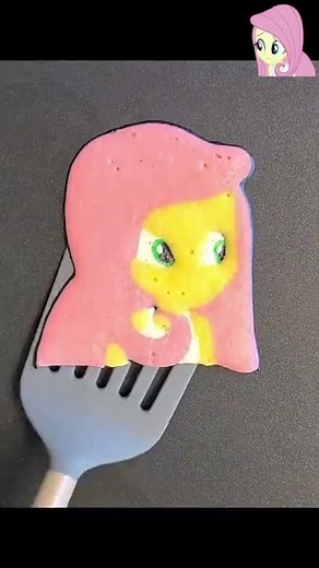 MLP) Equestria Girls Pancake Art - Applejack, Fluttershy, Rainbow Dash, Pinkie Pie #shorts