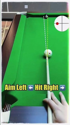 Parallel & Frozen? 🧊 Impossible Bank? 🚫 Aim Left + Spin Left! ↙️ Physics Trick! 🤯 #poolhacks