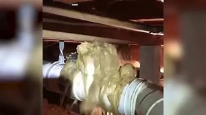 Warning after plumber captures poo explosion under Aussie home