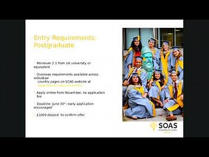 Postgraduate Admissions Webinar | SOAS University of London