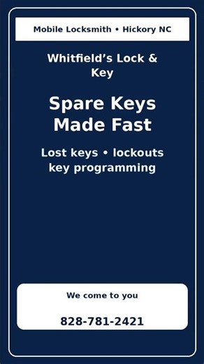 Spare Car Keys Made Hickory NC | Fast Mobile Locksmith.