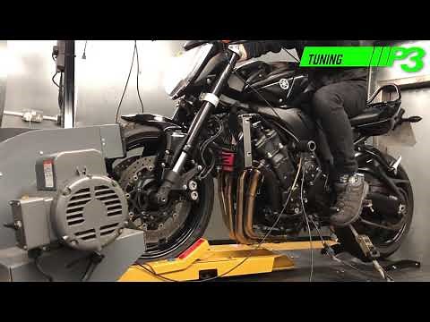Yamaha FZ1 Full Custom Power commander mapping with ECU flash, K&N air filter with Race fit silence