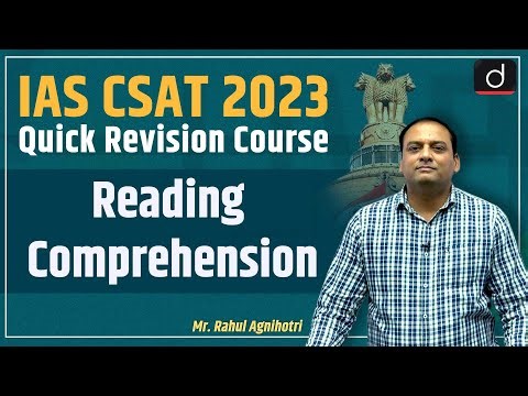 IAS CSAT 2023 | Quick Revision Course | Reading Comprehension | Demo Class | Drishti IAS English