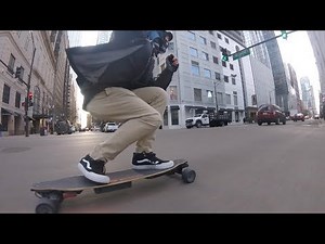 Morning Commute - Electric Skateboard Raw run in Chicago