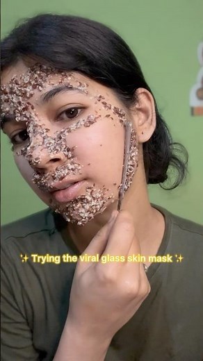 Glass Skin Face Mask at Home ✨ Instant Glow DIY #shorts