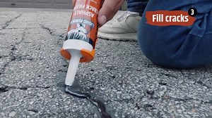 LIQUID RUBBER Asphalt Crack Filler 10 oz. Self-Leveling Waterproof Sealant for Driveways and Walkways-Black (1-Pack) 75701US