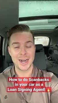 How to do Scan Backs in your car as a Notary Loan Signing Agent! 🔥 #ScanBacks #Notary