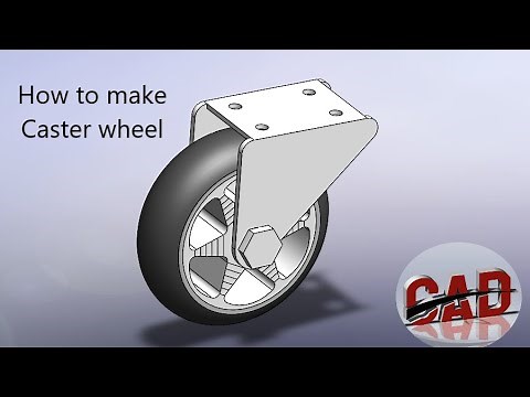 How to make Caster Wheel in Solidworks | Solidwork tutorial for Beginners