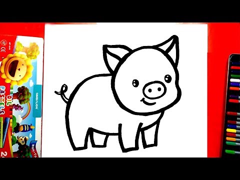 Cách vẽ con lợn đơn giản - Vẽ con heo dễ thương