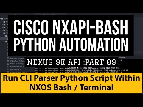 Run Nexus CLI Parser Python script within NXOS Bash/Terminal using NXOS CLI module | ciscoAutomation