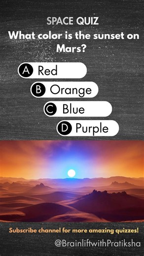 Earth Has Red Sunsets… But Mars Has What? 🤯 🌍 #shorts #quiz #trivia