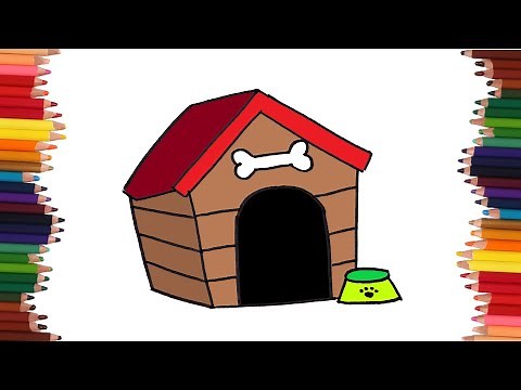 Cómo dibujar la casa de un Perro | Dibujos Faciles