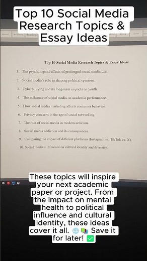 Top 10 Social Media Research Topics & Essay Ideas