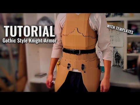 Cardboard Gothic Knight Armor Chestplate | DIY tutorial with Templates