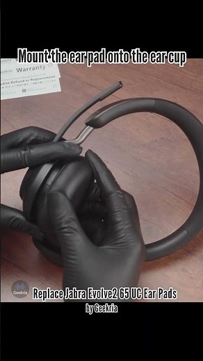 How to Replace Jabra Evolve2 65 UC Headphones Ear Pads / Cushions | Geekria
