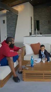 James Harden is in his dad era with his son Jace ❤️ #Starting5