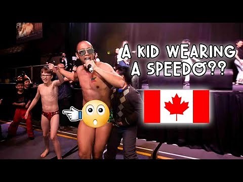 OMG! A KID WEARING SPEEDOS AT MY SHOW IN CALGARY! | Vlog #61
