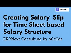 Creating Salary Slip for Time Sheet based Salary Structure
