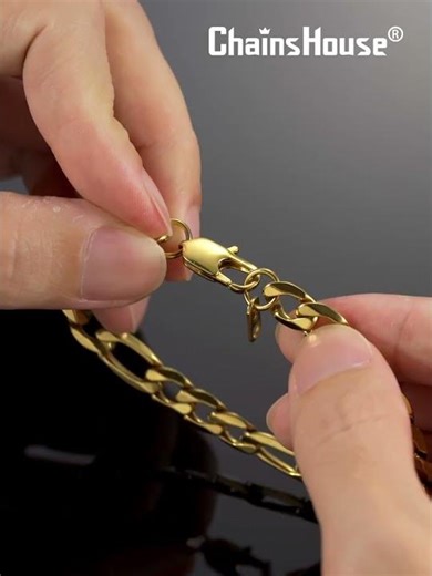Gold Figaro Link Bracelet | ChainsHouse Jewelry