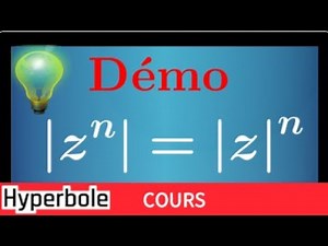 Modulus of a complex number • Demonstration |z^n|=|z|^n Final year Specialty Mathematics Recurrence