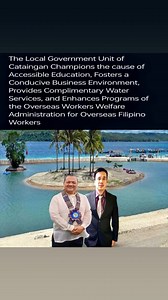 The Local Government Unit of Cataingan Champions the cause of Accessible Education, Fosters a Conducive Business Environment, Provides Complimentary Water Services, and Enhances Programs of the Overseas Workers Welfare Administration for Overseas Filipino Workers Report by Peter P. Corpus Chronicle News and Public Affairs Region V, Province of Masbate Municipality of Cataingan, 3rd District, Province of Masbate November 19, 2025 morning The Municipality of Cataingan is actively generating new pr
