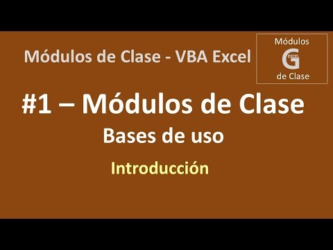 #01 – Class Modules - Introduction - VBA Excel