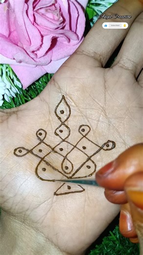 Mehndi dot's kolam#mehndi #shorts #satisfyingvideo #fyp #explore #contentcreator #youtubegrowth #art