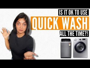 Washing machine best practices | Quick wash in washing machines