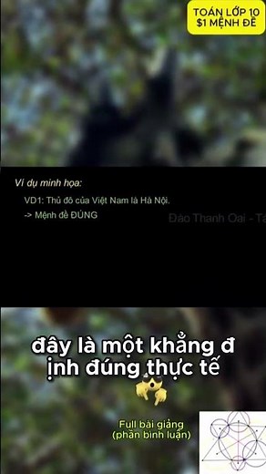 Toán lớp 10 - Bài giảng Tiết 1. Mệnh đề là gì?👇 #Toan10 #BaiGiangToan #HocToanOnline #ToanCap3