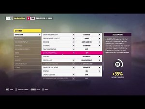How To Adjust Difficulty Settings On Forza Horizon V