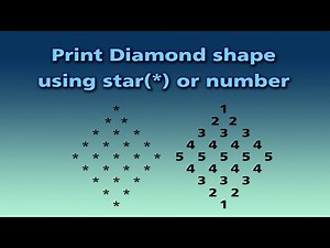 Print Diamond shape using star(*) or number