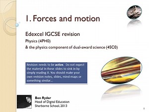 Forces and Motion REVISION PODCAST (Edexcel IGCSE physics topic 1)