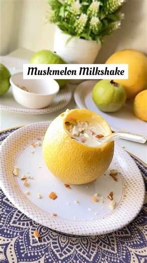 Muskmelon Recipe ||Summer Drink Easy Refreshing Recipe #muskmelonmilkshake #summerdrink