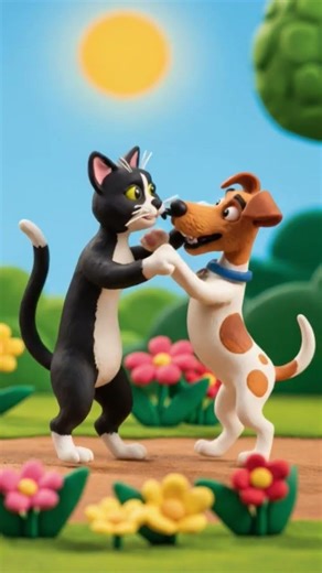 cat vs dog #cartoon #cat