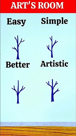 Tree Drawing Easy Tricks Level Easy To Artist | Easy Drawing Idea #shorts