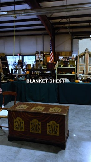 House of Folk Art on Instagram: "A look at a painted blanket chest, explaining how written inscriptions, placement, and condition help document history and add significance."