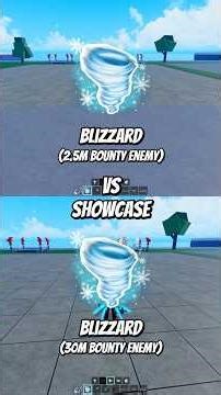 Blizzard 2.5m vs 30m Bounty Damage Comparison #dispecs #roblox #bloxfruits #bloxfruit