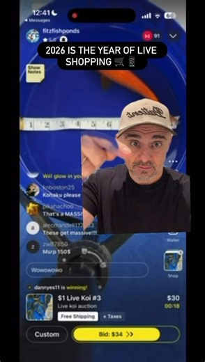 Live social shopping 🛒 is gonna explode even more in 2026 .. Friends we are selling Koi on these platforms already, anything can be sold if you know it, understand it & know how to sell and fulfill it. Text me the word ~> Live Shopping to 1-1212-931-5731 Friends also pls go to VeeFriends Cards as well and dm them and ask any questions u have about it and what we do on live Please spend 5-10 hours on researching “live social shopping” on Google and ChatGPT and other platforms because for many of