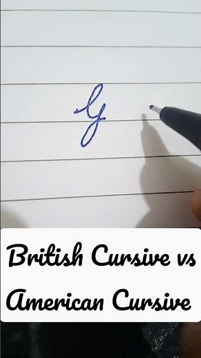 Cursive writing letter G | British cursive vs American cursive