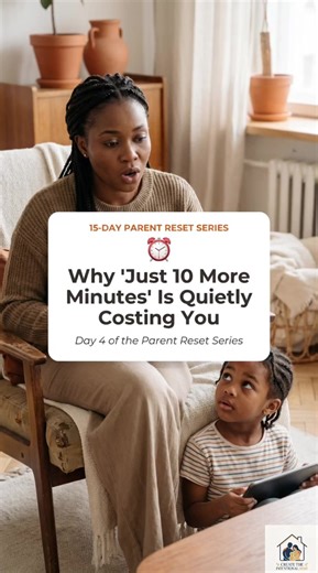 Just 10 more minutes. Feels kind. Feels reasonable. But every time you extend screen time, their brain resets. The dopamine spikes again. The hook pulls them back in. So when you finally say stop? They're not at the end of a session. They're in the middle of one. And every extension teaches them one thing: If I push long enough, the rules change. Time's up has to mean time's up. Every single time. Save this if you needed to hear it. 👇 This is Day 4 of the 15-Day Parent Reset Series. #ScreenTime