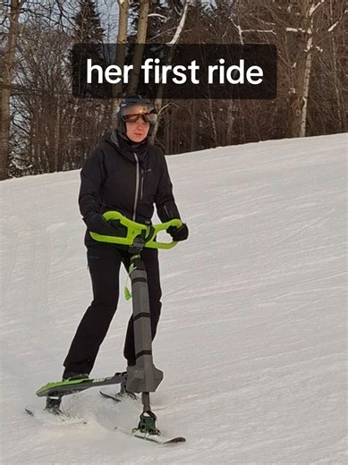 It's her first ride ever! As she rides smoothly 🤩 every ride on Skki Trikke is easy and smooth 😎 Join us and experience the safety and freedom of Skki Trikke this winter 😄 No knee or leg pain, just joy and stability 🔥 You can ride a Skki Trikke even if you've suffered a leg injury. #skkitrikke #viral #fyp #foryoupage #viralvideos