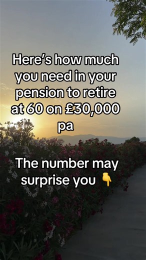 How much do you need in your pension to retire at 60 on £30,000 a year? Most people guess somewhere around £750,000. And if you’re working from the standard 4% rule — that’s exactly where you’d land. But that number doesn’t tell the whole story. 🔵 It doesn’t account for the State Pension. 🔵 It doesn’t account for a realistic withdrawal rate. 🔵 And it doesn’t account for the fact that your pot doesn’t have to do the same job every single year of retirement. When you factor all of that in, the 