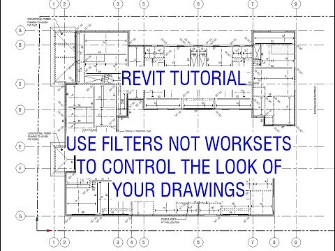 Revit Tutorial - Use FILTERS not WORKSETS for control of the look.