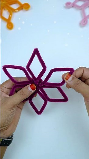 Pipe Cleaner Crafts❄️Simple Christmas Snowflake Craft for Family Time🎄