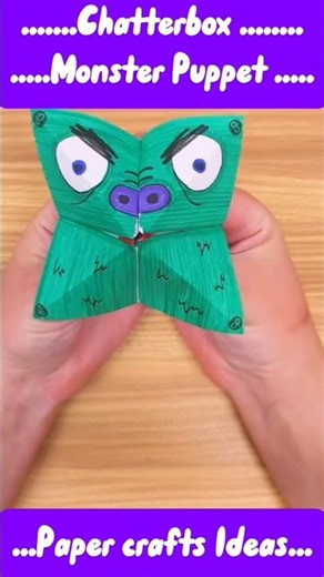 Halloween Monster Puppet #shorts #music #diypapercrafts #trending #naildesign #papercraft #diy #1m