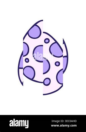 splitting motion animation of a hand drawn quirky cartoon easter egg Stock Video Footage - Alamy
