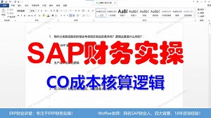 SAP财务实操《成本核算逻辑》@CO成本管理