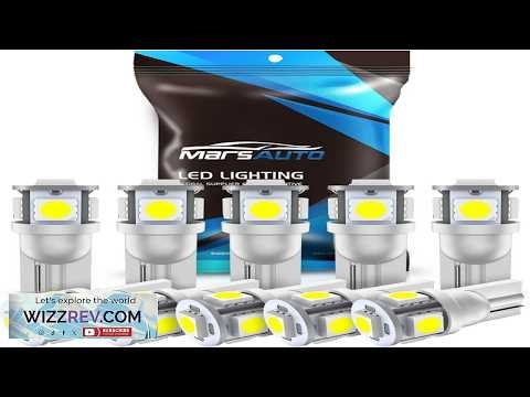 Marsauto 194 LED Bulb 6000K White 168 T10 2825 W5W 5SMD Replacement